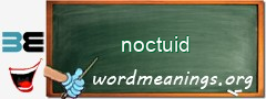 WordMeaning blackboard for noctuid